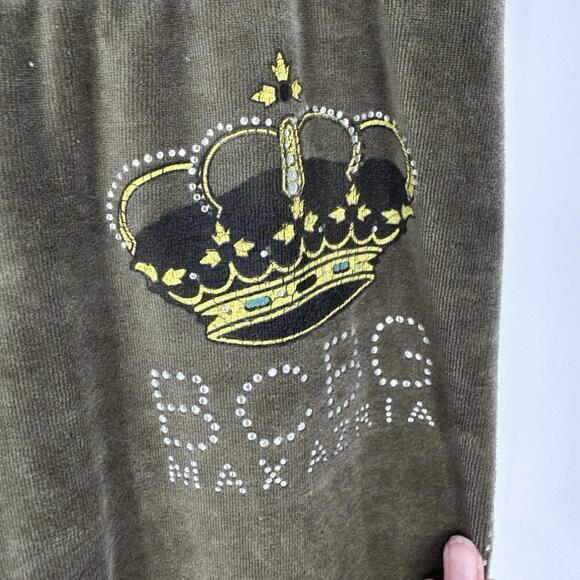 vintage 90s y2k bcbg maxazria velour track suit medium M green juicy lounge - Picture 12 of 12